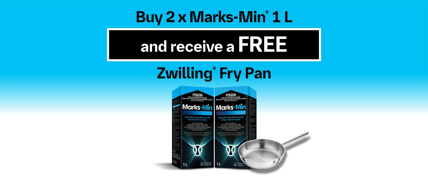 Buy 2 x Marks-Min 1 L to receive a FREE Zwilling Fry Pan, valued at an RRP of $120. Purchase your products from participating stockists to claim your fry pan while stocks last.
