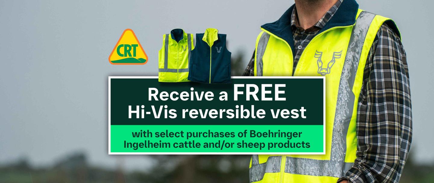 FREE Hi-Vis Reversible Vest with Selected Boehringer Ingelheim Ruminant Range Products