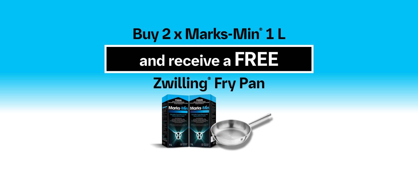 Buy 2 x Marks-Min 1 L to receive a FREE Zwilling Fry Pan, valued at an RRP of $120. Purchase your products from participating stockists to claim your fry pan while stocks last.