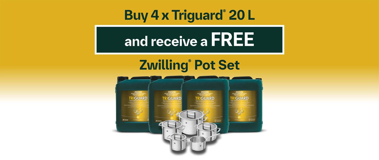 Buy 4 x Triguard 20 L & Get a FREE Zwilling Pot Set