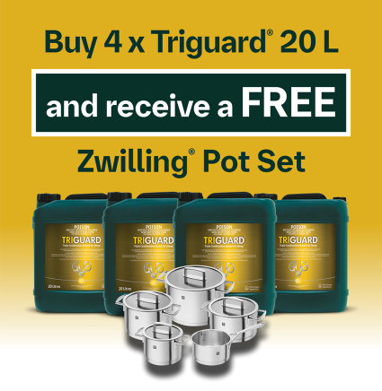 Buy 4 x Triguard 20 L & Get a FREE Zwilling Pot Set